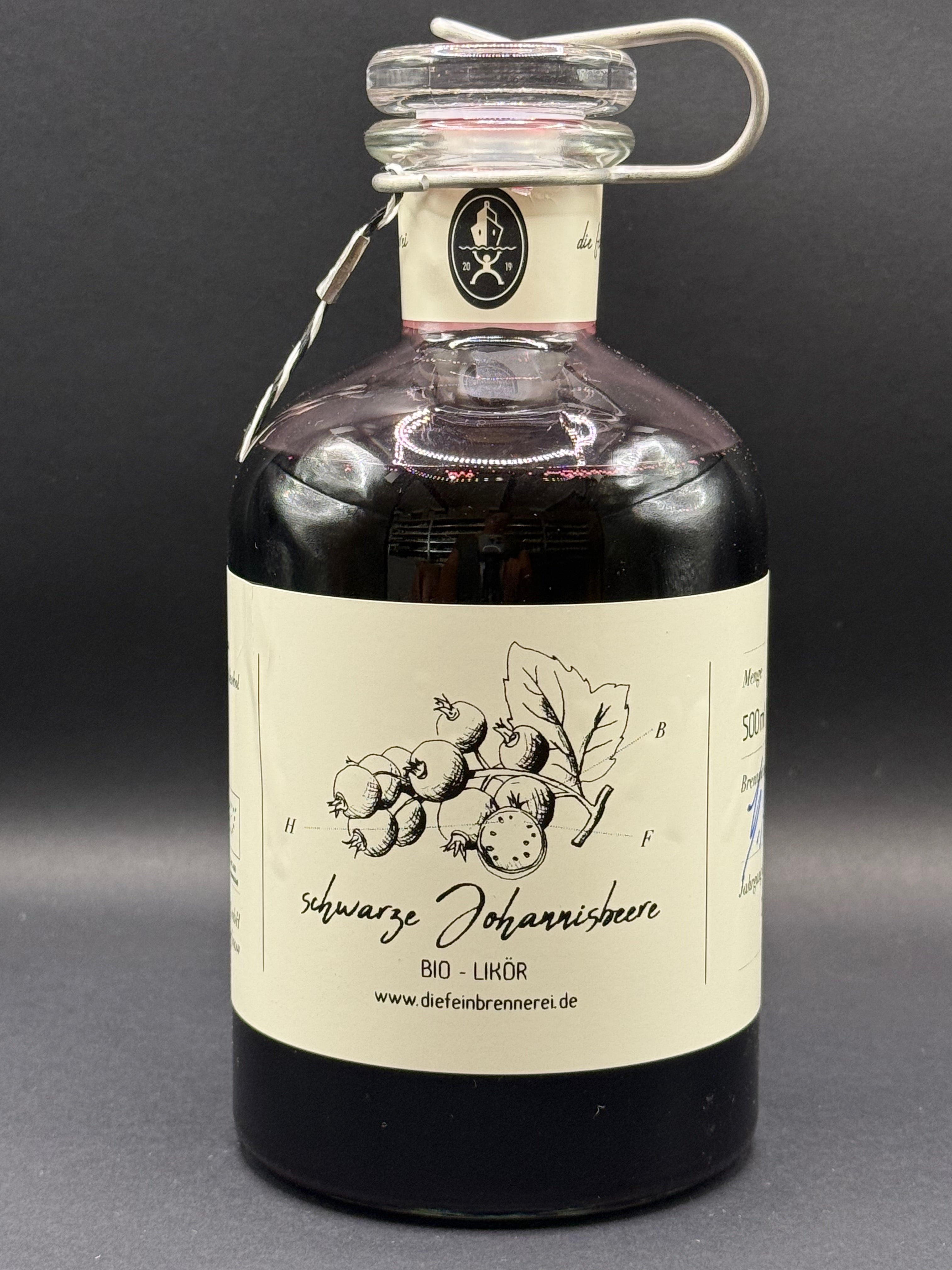 schwarze Johannisbeere - Likör (bio zertifiziert) - 500 ml