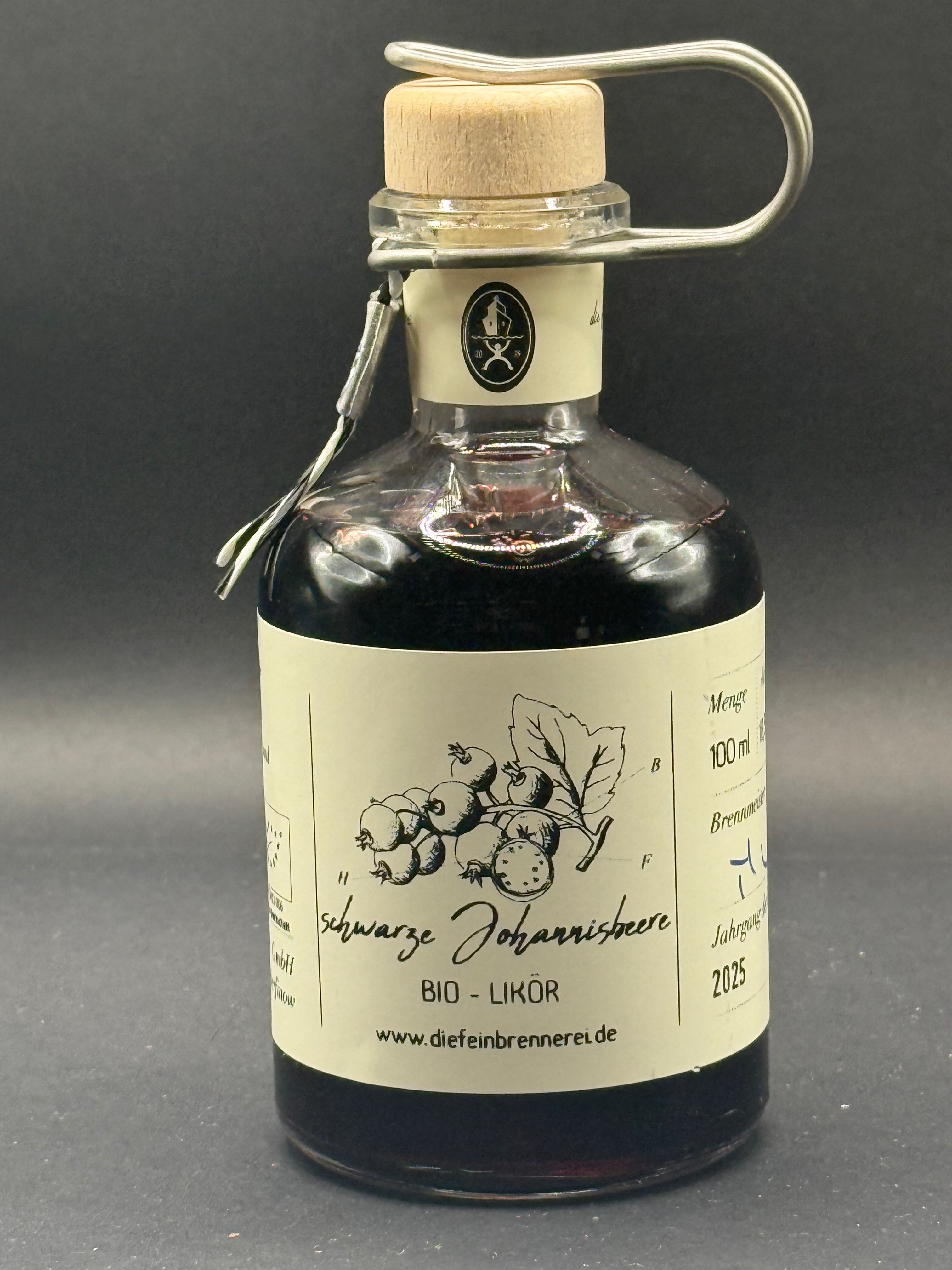 schwarze Johannisbeere - Likör (bio zertifiziert) - 100 ml