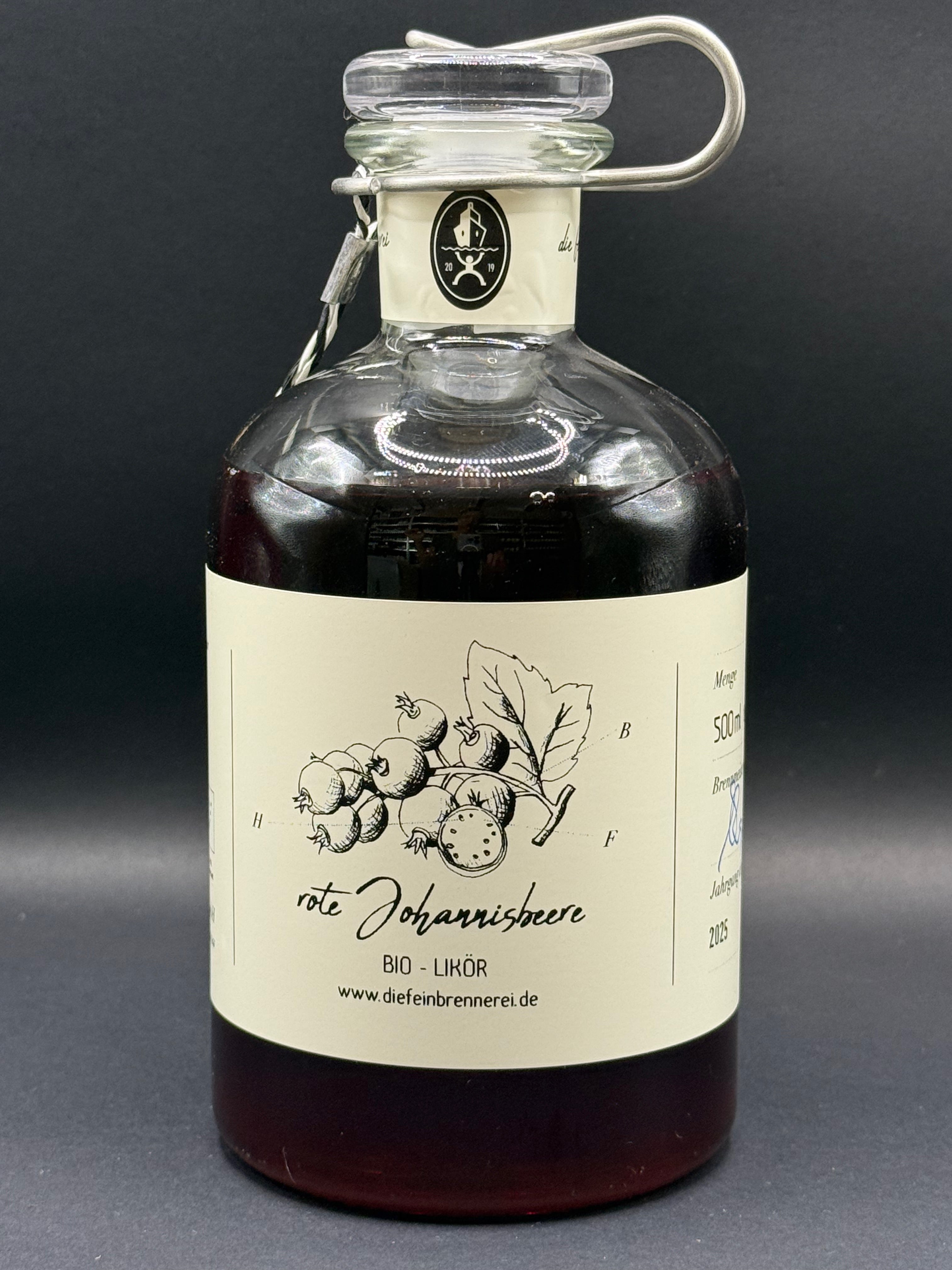 rote Johannisbeere  - Likör (bio zertifiziert) - 500 ml