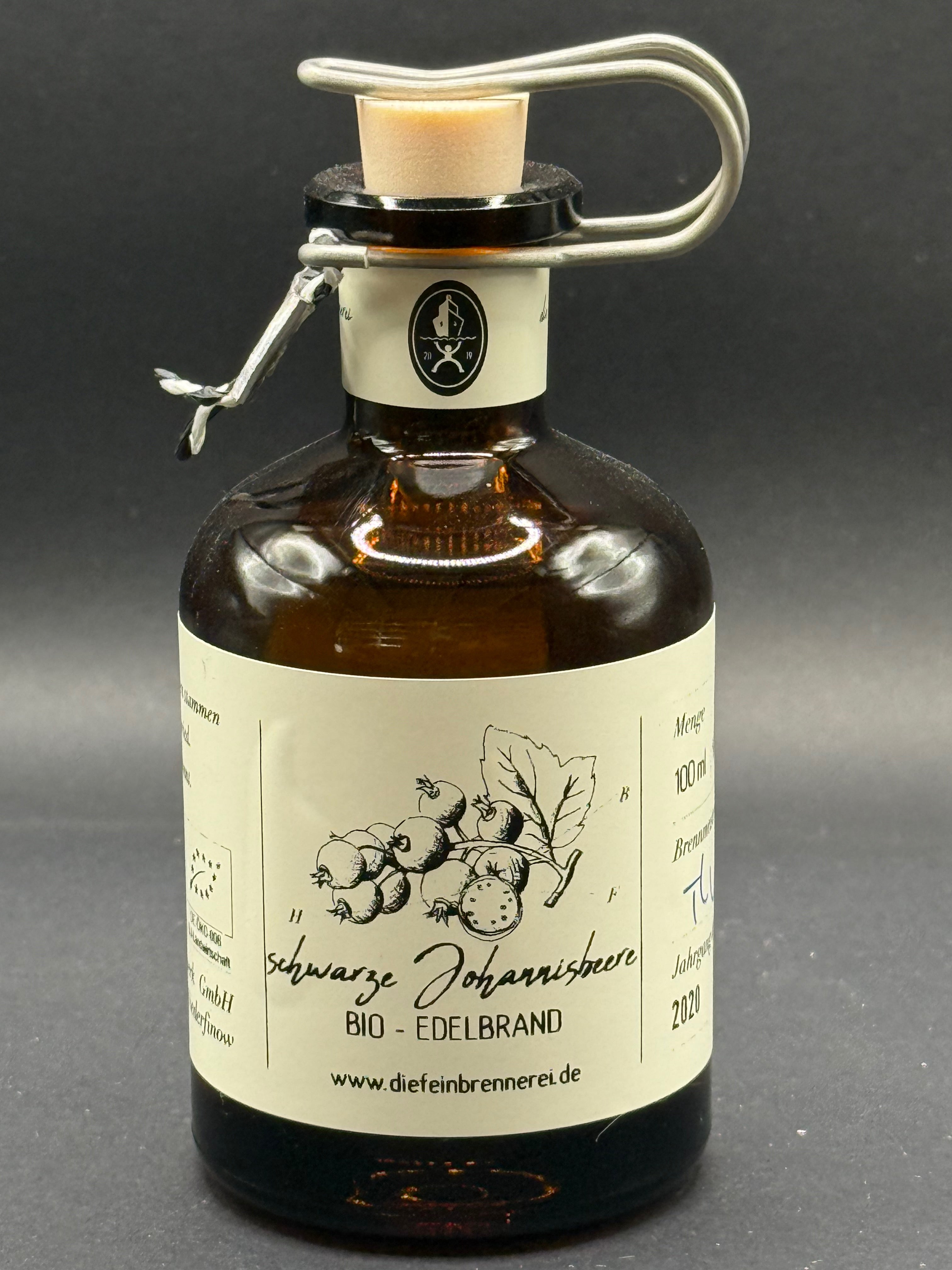 Schwarze Johannisbeere - Edelbrand (bio zertifiziert) - 100 ml