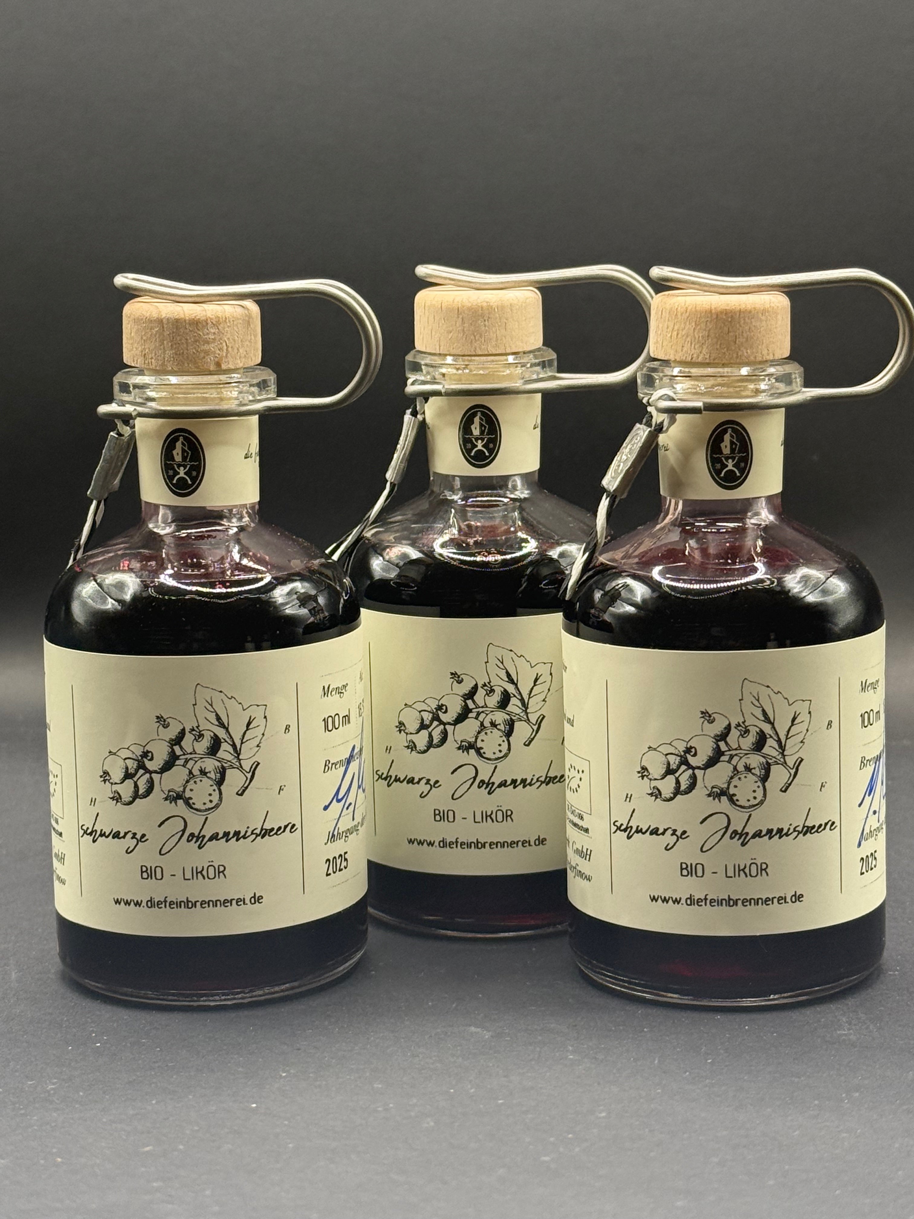 schwarze Johannisbeere  - Likör (bio zertifiziert) - 100 ml